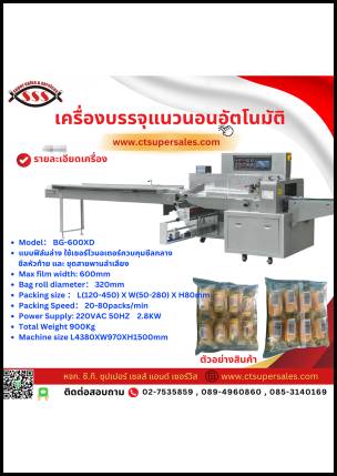 เครื่องบรรจุแนวนอนอัตโนมัติ